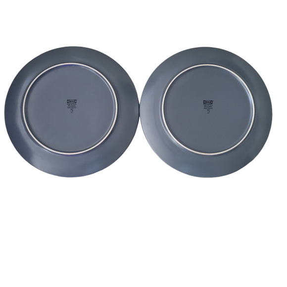 Ikea Dinera 18691 Dinner Plates Matte Dark Gray Stoneware Set of 2 - Picture 3 of 6